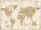Rustic World Map Cream No Words Poster Print by Marie Elaine Cusson - Item # VARPDXRB12161MC